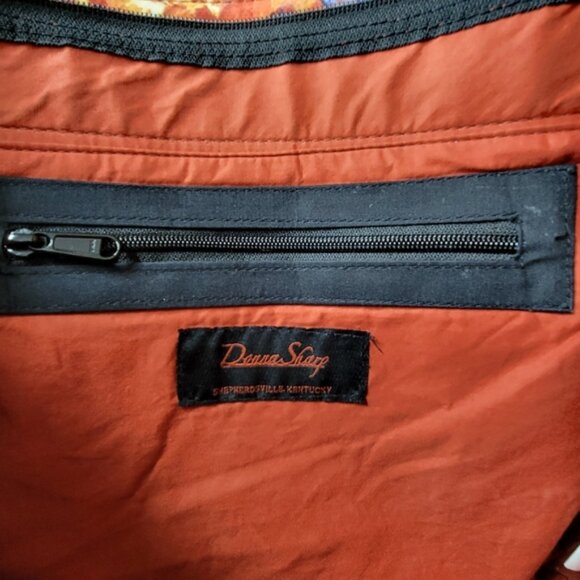 Donna Sharp Tote Handbag Purse Poppy Floral Adjustable Buckle Double Straps - Picture 5 of 8